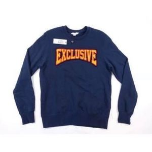 ELEVEN PARIS Navy Blue Exclusive Embelished Crewneck Sweater